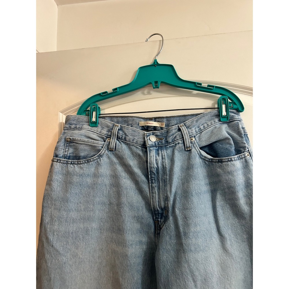 Levis 94 Baggy Jeans Womens 32 Light Wash High Rise Wide Leg Denim Blue - Picture 5 of 9